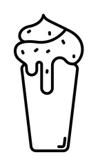 Poster - ice cream icon illustration on transparent background
