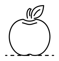 Sticker - an Apple icon illustration on transparent background