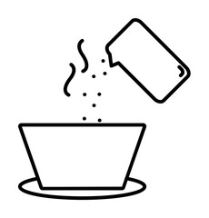 Poster - salt the soup icon illustration on transparent background