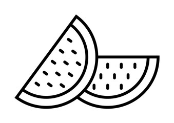 Poster - watermelon icon illustration on transparent background