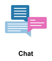 Poster - conversation, colors color icon illustration on transparent background