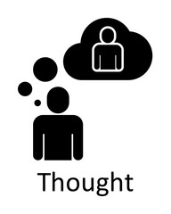 Poster - Friendship, thought icon illustration on transparent background