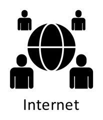 Poster - Friendship, internet icon illustration on transparent background