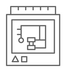Poster - Chip, technology icon illustration on transparent background