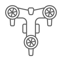 Poster - Drone, technology icon illustration on transparent background