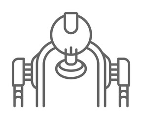 Poster - Android, robot, body icon illustration on transparent background