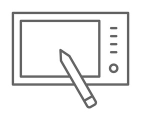 Poster - Tablet, technology icon illustration on transparent background