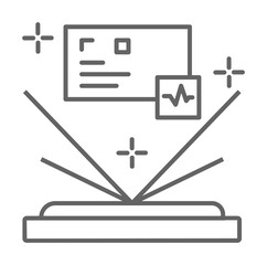 Poster - Hologram, technology icon illustration on transparent background