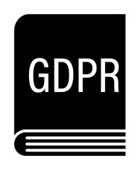 Poster - gdpr rules book icon illustration on transparent background