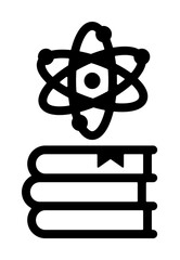 Poster - book, science icon illustration on transparent background