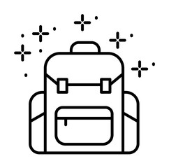 Poster - Travel, backpack icon illustration on transparent background