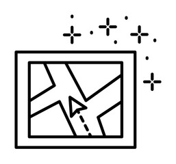 Poster - Map, location icon illustration on transparent background