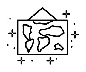 Poster - Map, world icon illustration on transparent background
