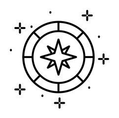 Poster - Compass icon illustration on transparent background