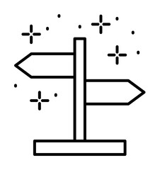 Poster - Pointer, direction icon illustration on transparent background