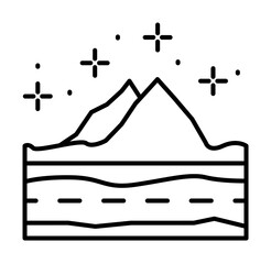 Poster - Layers, earth icon illustration on transparent background