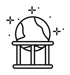 Poster - Globe, earth icon illustration on transparent background
