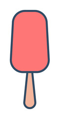 Poster - ice cream colored dusk style icon illustration on transparent background