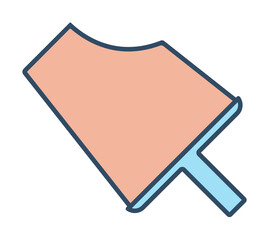 Poster - bitten ice cream colored dusk style icon illustration on transparent background
