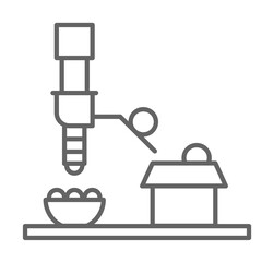 Poster - Industry flat, machine, industrial, automation, robot technology on white background icon illustration on transparent background