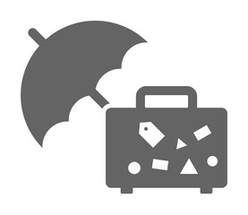Poster - Insurance, travel, trip icon illustration on transparent background