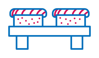 Poster - Japan, sushi icon illustration on transparent background