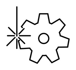 Poster - Cogwheel icon illustration on transparent background