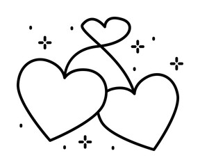 Poster - Heart, cherry icon illustration on transparent background