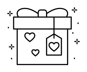 Poster - Gift, heart, love icon illustration on transparent background