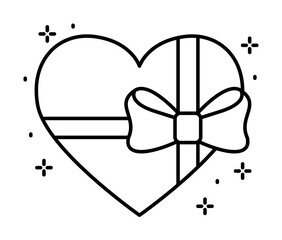 Poster - Gift, heart, love icon illustration on transparent background