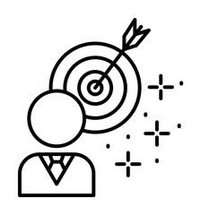 Poster - Target human icon illustration on transparent background