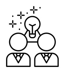 Poster - People light bulb idea icon illustration on transparent background