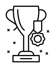 Poster - Award champion medal icon illustration on transparent background