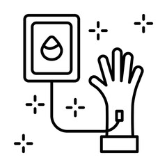 Poster - Donor hand blood drop icon illustration on transparent background