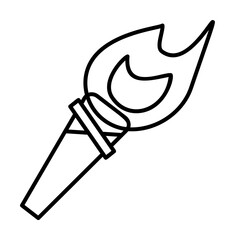 Poster - Torch, pirate icon illustration on transparent background