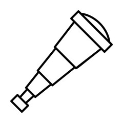 Poster - Spyglass, pirate icon illustration on transparent background