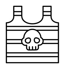 Poster - Clothe, pirate icon illustration on transparent background