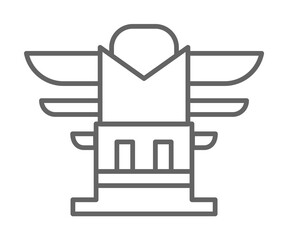 Poster - Prehistoric totem icon illustration on transparent background