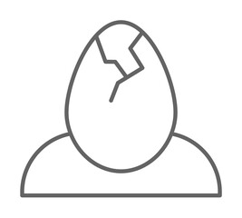 Poster - prehistoric eggs icon illustration on transparent background