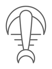 Poster - prehistoric fossil icon illustration on transparent background
