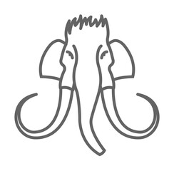 Poster - Prehistoric mammoth icon illustration on transparent background