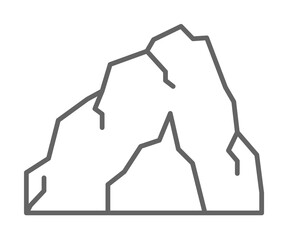 Poster - Prehistoric cave icon illustration on transparent background