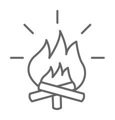 Poster - Prehistoric bonfire icon illustration on transparent background