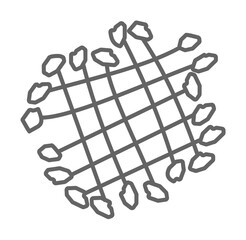 Poster - Prehistoric net icon illustration on transparent background