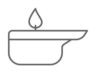 Poster - Prehistoric oil lamp icon illustration on transparent background