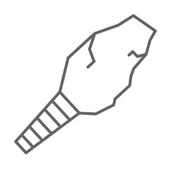 Poster - Prehistoric stone weapon icon illustration on transparent background