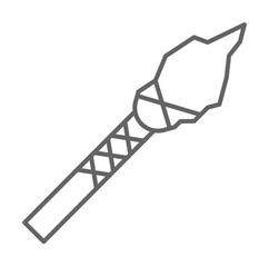 Poster - Prehistoric stone spear icon illustration on transparent background