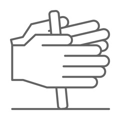 Poster - prehistoric hand fair icon illustration on transparent background