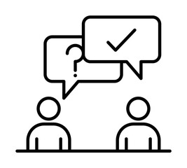 Poster - contact, question icon illustration on transparent background