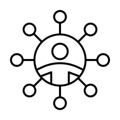 Poster - network, link icon illustration on transparent background